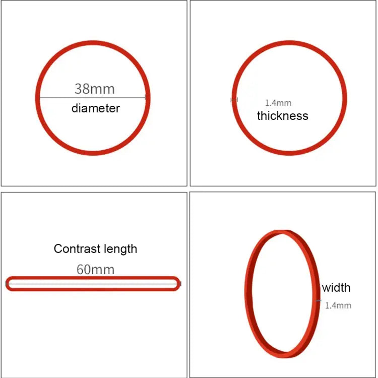 Red Sturdy Stretchable Elastic Rubber Bands Home School Office Supplies Stationery 1KG Per Bag Red - Red