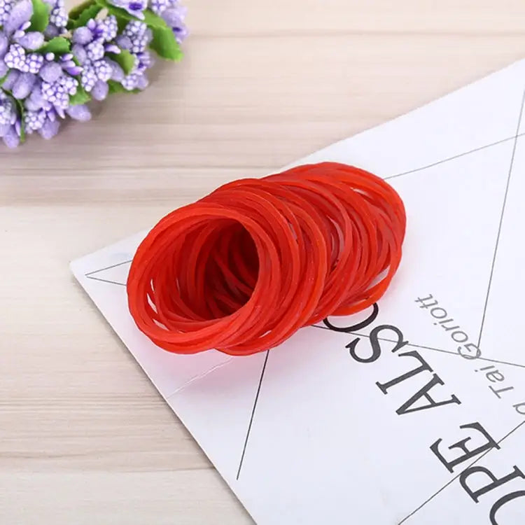 Red Sturdy Stretchable Elastic Rubber Bands Home School Office Supplies Stationery 1KG Per Bag Red - Red