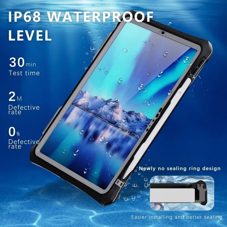 RedPepper IP68 Waterproof PC + TPU Case with Lanyard & Swivel Bracket For iPad Pro 11 2024 - For iPad Pro 11 2024