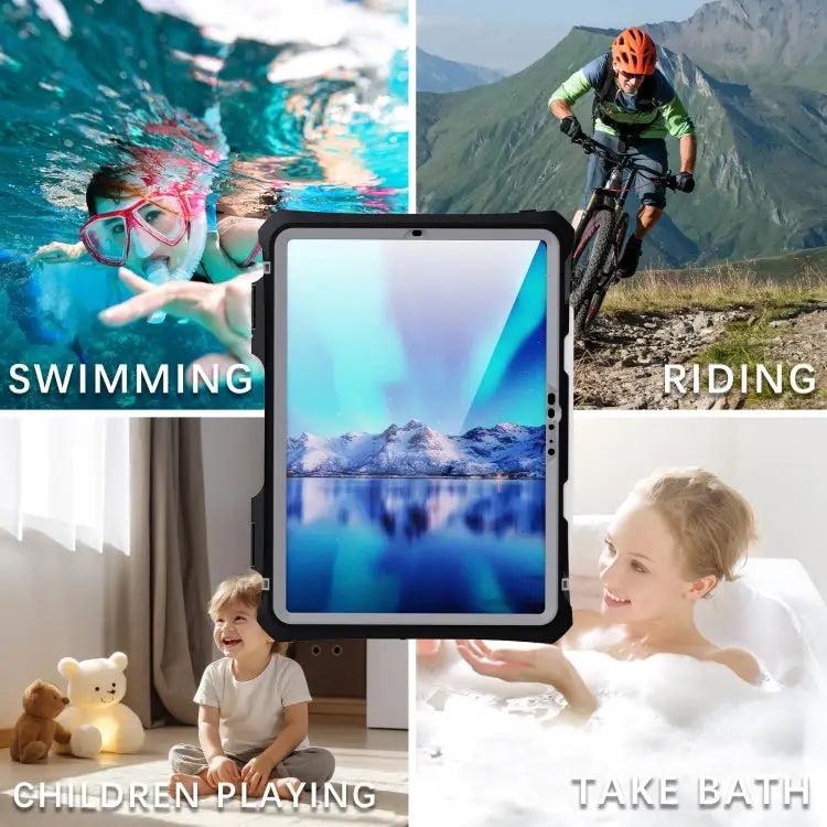 RedPepper IP68 Waterproof PC + TPU Case with Lanyard & Swivel Bracket For iPad Pro 11 2024 - For iPad Pro 11 2024