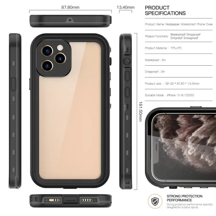 RedPepper Shockproof Scratchproof Dust-proof PC + TPU Protective Case For iPhone 12 mini For iPhone 12 Pro For iPhone