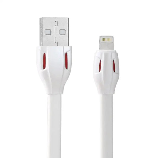 REMAX RC-035i Laser Series 1m 2.1A 8 Pin to USB Data Sync Charger Cable with LED Indicator - White / White