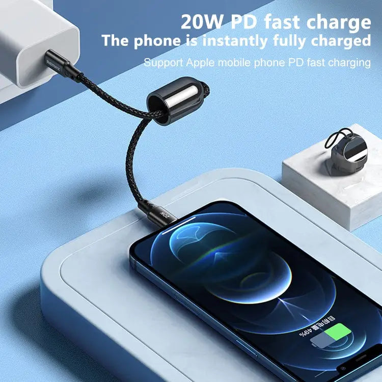 REMAX RC-140i Thor Series PD 20W USB-C / Type-C to 8 Pin Portable Lanyard Data Cable Cable Length: 1.2m - USB-C