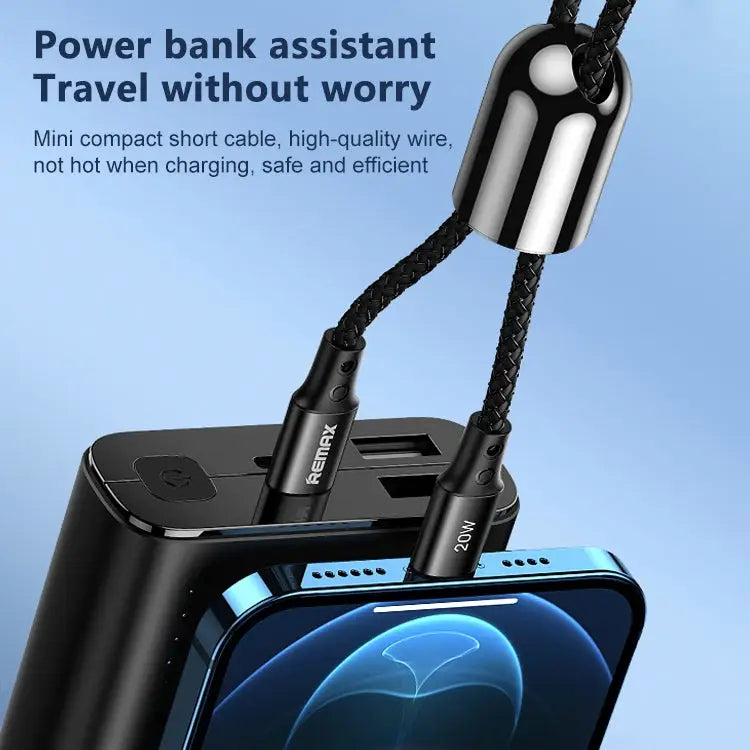REMAX RC-140i Thor Series PD 20W USB-C / Type-C to 8 Pin Portable Lanyard Data Cable Cable Length: 1.2m - USB-C