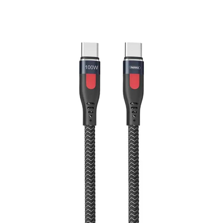 REMAX RC-187c Lesu Pro 1m PD100W Type-C to USB-C / Type-C Aluminum Alloy Braid Fast Charging Data Cable - Type-C