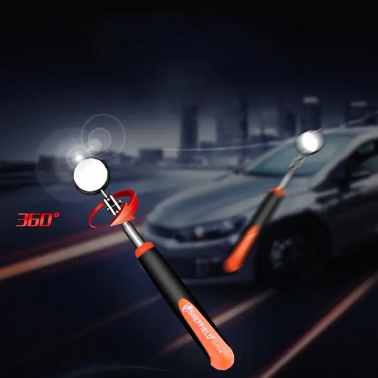 Retractable Vehicle Car Chassis Telescoping Inspection Mirror with 1 PCS 3mm LED Light Mirror Diameter: 32mm Max