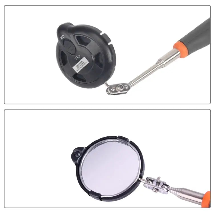 Retractable Vehicle Car Chassis Telescoping Inspection Mirror with 1 PCS 3mm LED Light Mirror Diameter: 32mm Max