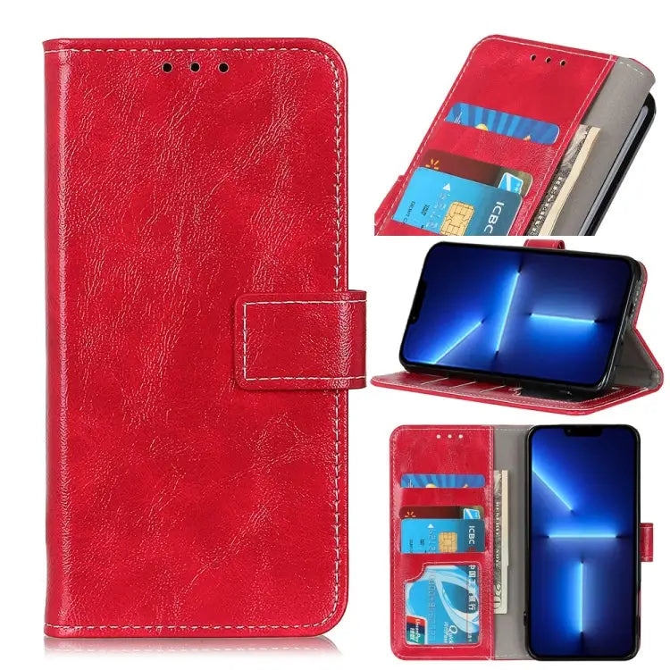 Retro Crazy Horse Texture Horizontal Flip Leather Case with Holder & Card Slots & Photo Frame & Wallet For iPhone 13