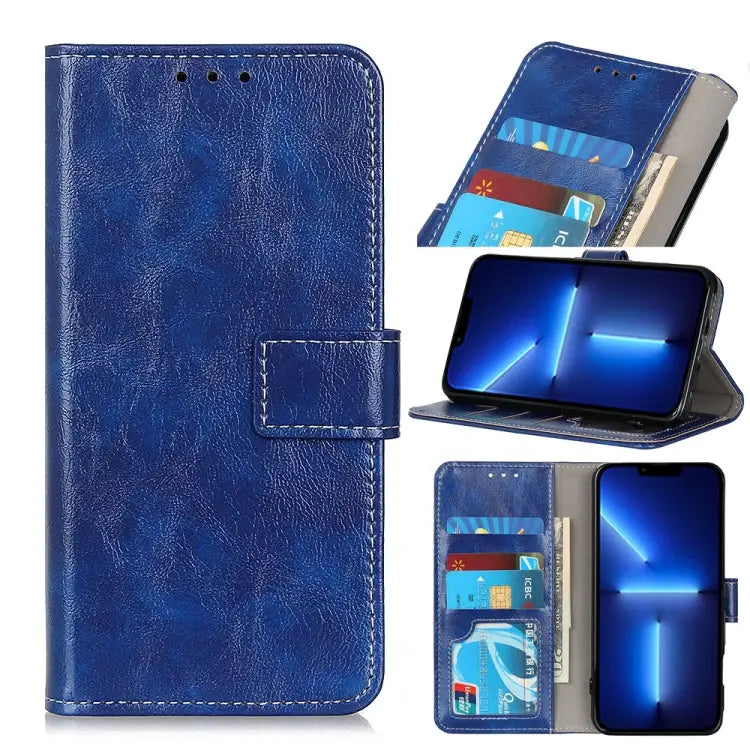 Retro Crazy Horse Texture Horizontal Flip Leather Case with Holder & Card Slots & Photo Frame & Wallet For iPhone 13