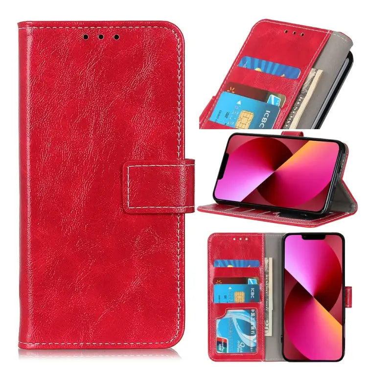 Retro Crazy Horse Texture Horizontal Flip Leather Case with Holder & Card Slots & Photo Frame & Wallet For iPhone 13