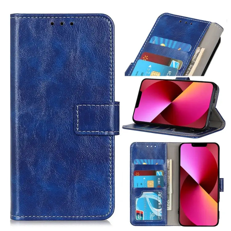 Retro Crazy Horse Texture Horizontal Flip Leather Case with Holder & Card Slots & Photo Frame & Wallet For iPhone 13