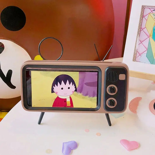 Retro Desktop Lazy Live TV Phone Holder for 4.7~6.2 inch Display Mobile Phone Only Holder - Only Holder / Brown