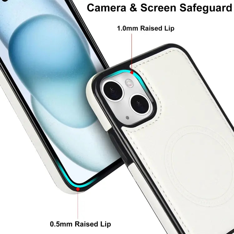 Retro Leather Invisible Stand MagSafe Phone Case For iPhone 15 For iPhone 14 Plus For iPhone 14 - Apple Accessories