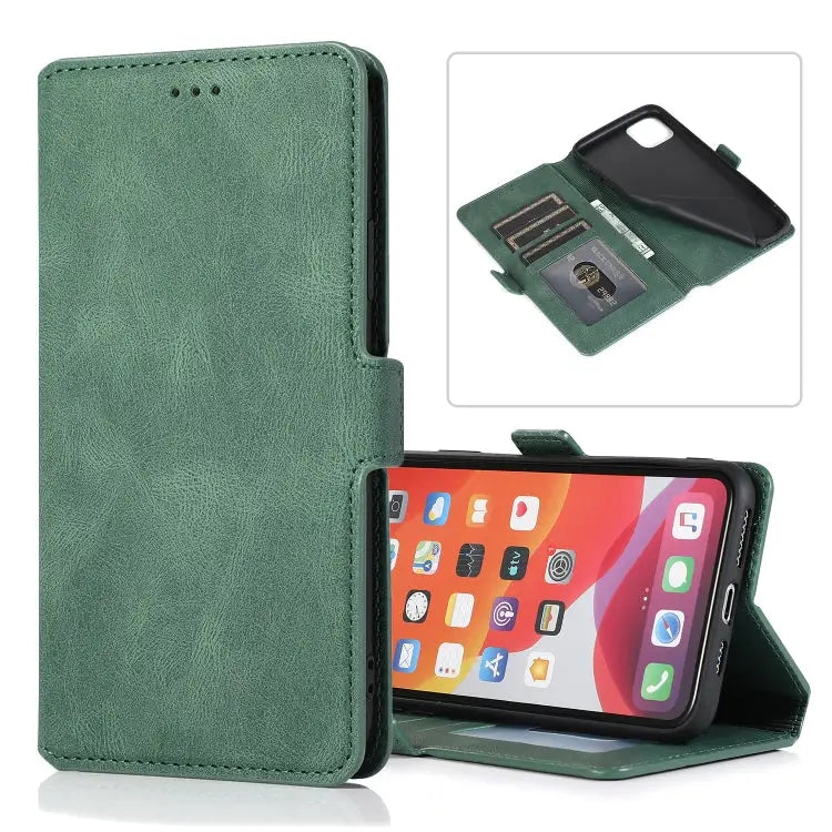Retro Magnetic Closing Clasp Horizontal Flip Leather Case with Holder & Card Slots & Photo Frame & Wallet For iPhone 11