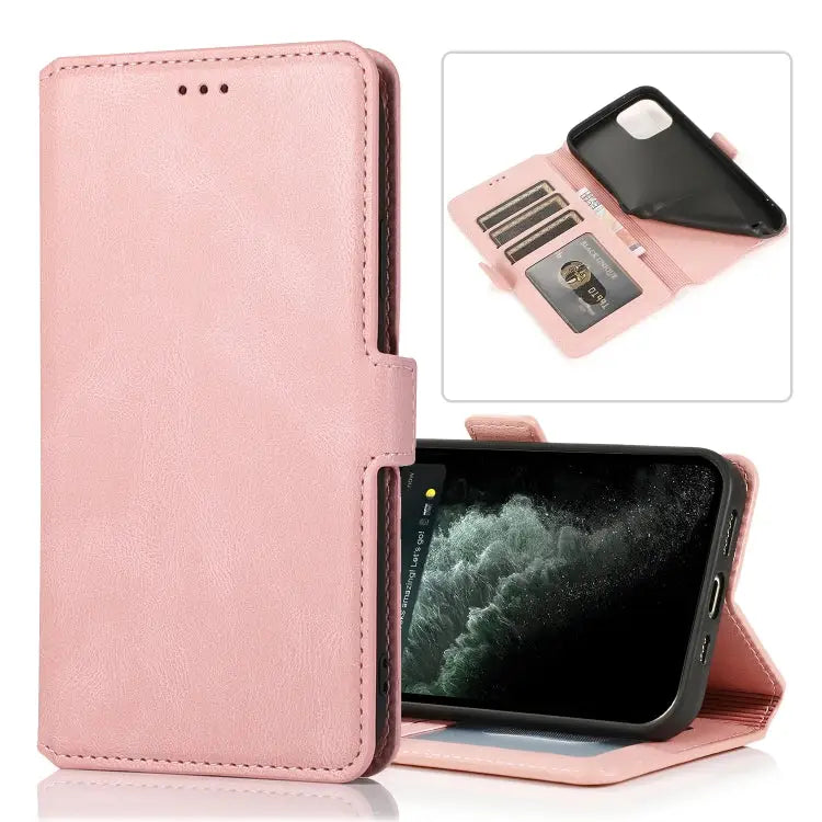 Retro Magnetic Closing Clasp Horizontal Flip Leather Case with Holder & Card Slots & Photo Frame & Wallet For iPhone 13