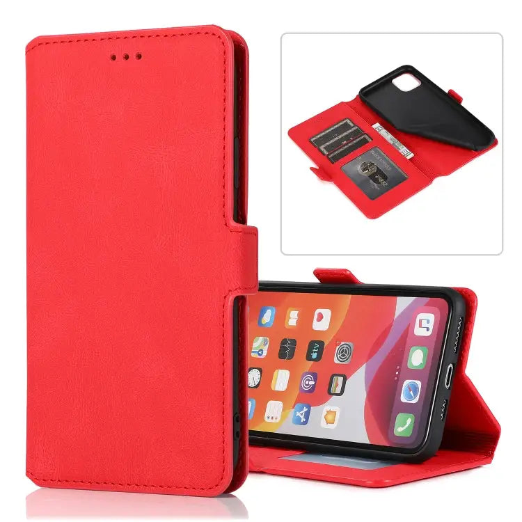 Retro Magnetic Closing Clasp Horizontal Flip Leather Case with Holder & Card Slots & Photo Frame & Wallet For iPhone 11
