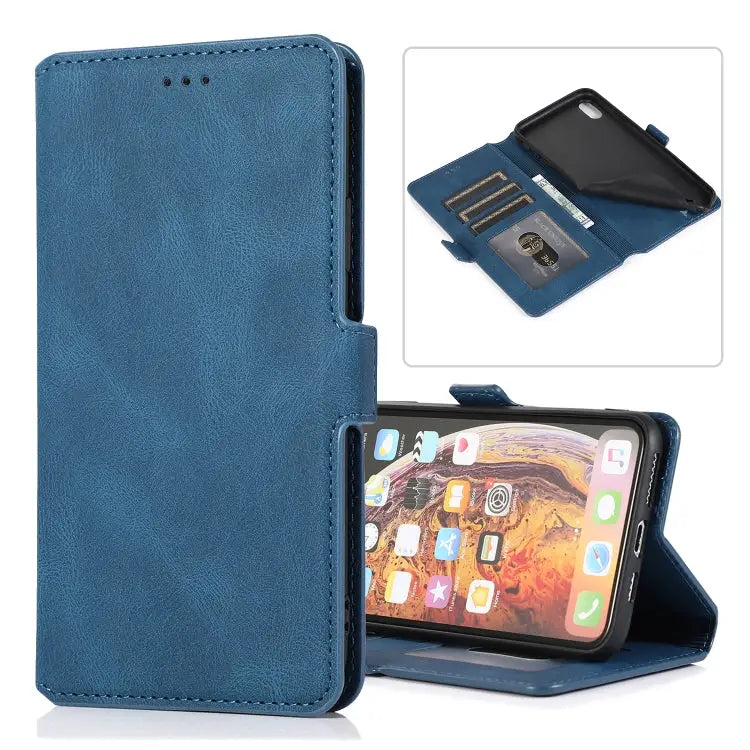 Retro Magnetic Closing Clasp Horizontal Flip Leather Case with Holder & Card Slots & Photo Frame & Wallet For iPhone XR