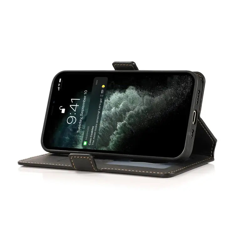 Retro Magnetic Closing Clasp Horizontal Flip Leather Case with Holder & Card Slots & Photo Frame & Wallet For iPhone 13