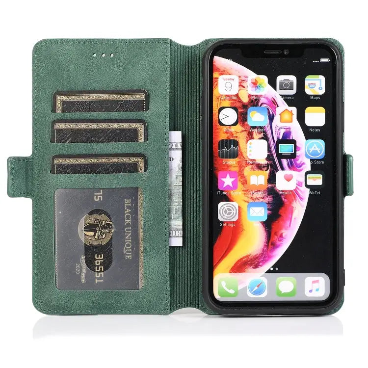 Retro Magnetic Closing Clasp Horizontal Flip Leather Case with Holder & Card Slots & Photo Frame & Wallet For iPhone XR