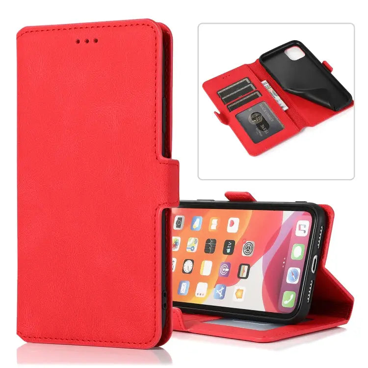 Retro Magnetic Closing Clasp Horizontal Flip Leather Case with Holder & Card Slots & Photo Frame & Wallet For iPhone 11