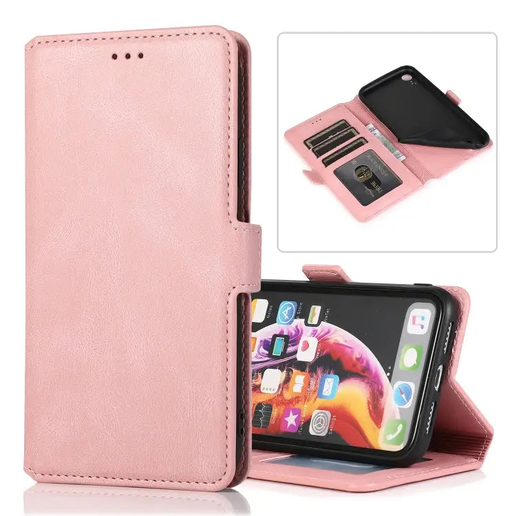 Retro Magnetic Closing Clasp Horizontal Flip Leather Case with Holder & Card Slots & Photo Frame & Wallet For iPhone XR