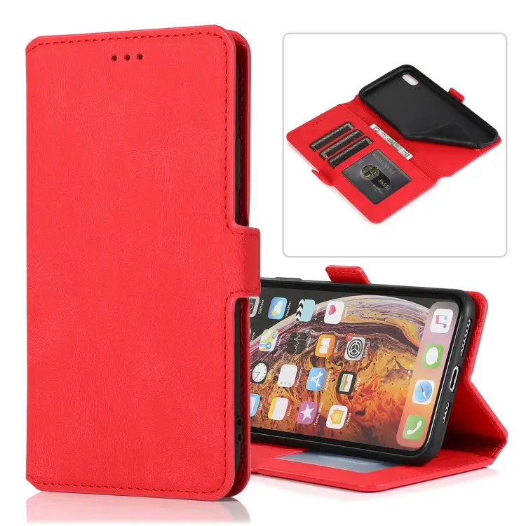 Retro Magnetic Closing Clasp Horizontal Flip Leather Case with Holder & Card Slots & Photo Frame & Wallet For iPhone XR