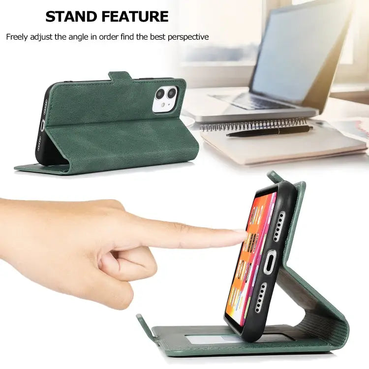 Retro Magnetic Closing Clasp Horizontal Flip Leather Case with Holder & Card Slots & Photo Frame & Wallet For iPhone 11