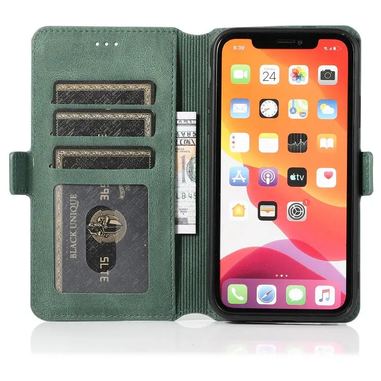 Retro Magnetic Closing Clasp Horizontal Flip Leather Case with Holder & Card Slots & Photo Frame & Wallet For iPhone 11