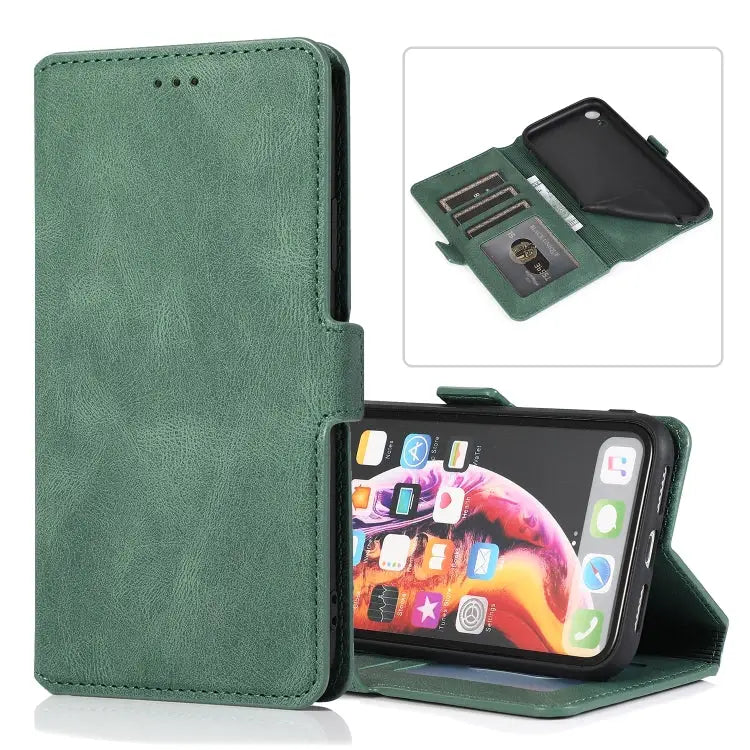 Retro Magnetic Closing Clasp Horizontal Flip Leather Case with Holder & Card Slots & Photo Frame & Wallet For iPhone XR