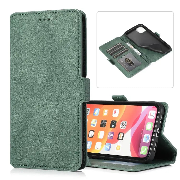 Retro Magnetic Closing Clasp Horizontal Flip Leather Case with Holder & Card Slots & Photo Frame & Wallet For iPhone 11