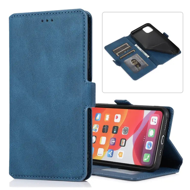 Retro Magnetic Closing Clasp Horizontal Flip Leather Case with Holder & Card Slots & Photo Frame & Wallet For iPhone 11