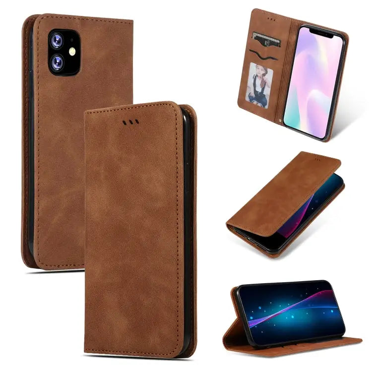 Retro Skin Feel Business Magnetic Horizontal Flip Leather Case for iPhone XIR 2019 For iPhone 11 - For iPhone 11