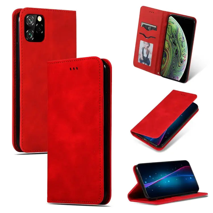 Retro Skin Feel Business Magnetic Horizontal Flip Leather Case for iPhone XI MAX 2019 For iPhone 11 Pro Max - Apple