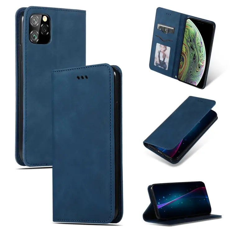 Retro Skin Feel Business Magnetic Horizontal Flip Leather Case for iPhone XI MAX 2019 For iPhone 11 Pro Max