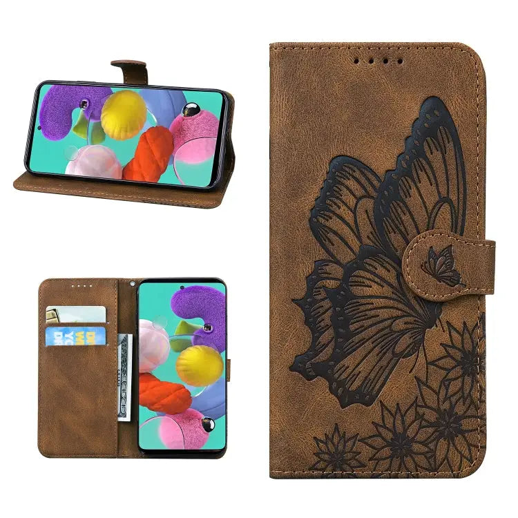 Retro Skin Feel Butterflies Embossing Horizontal Flip Leather Case with Holder & Card Slots & Wallet For iPhone 13 mini