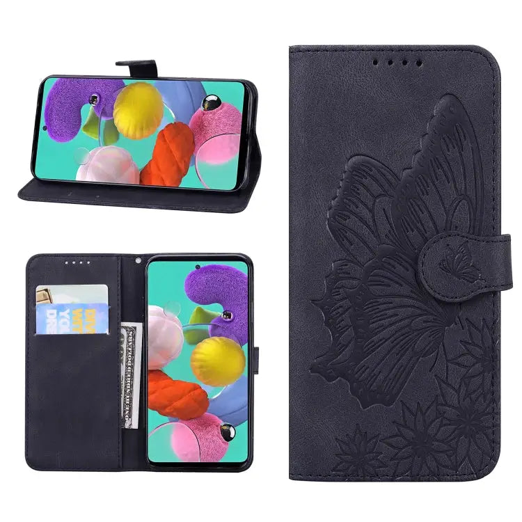 Retro Skin Feel Butterflies Embossing Horizontal Flip Leather Case with Holder & Card Slots & Wallet For iPhone 13 mini