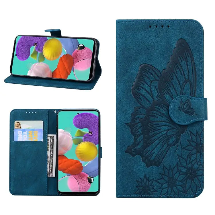 Retro Skin Feel Butterflies Embossing Horizontal Flip Leather Case with Holder & Card Slots & Wallet For iPhone 13 mini
