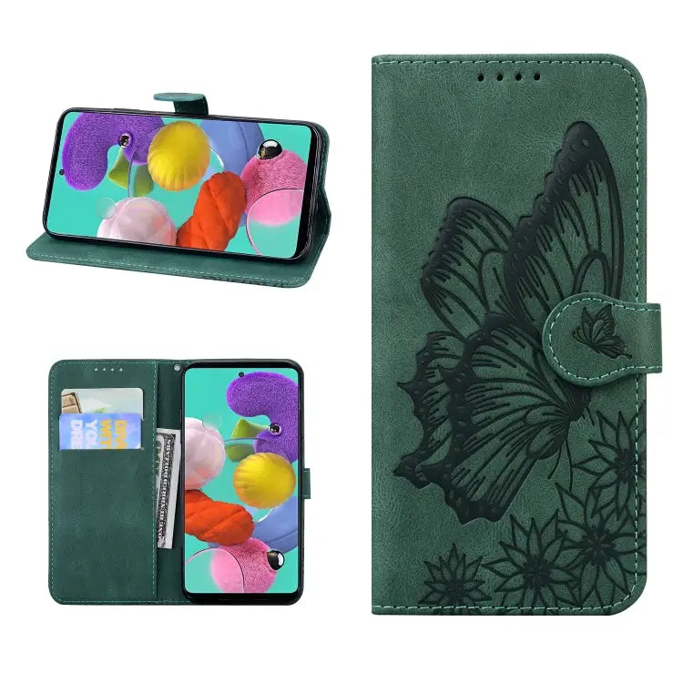 Retro Skin Feel Butterflies Embossing Horizontal Flip Leather Case with Holder & Card Slots & Wallet For iPhone 13 mini