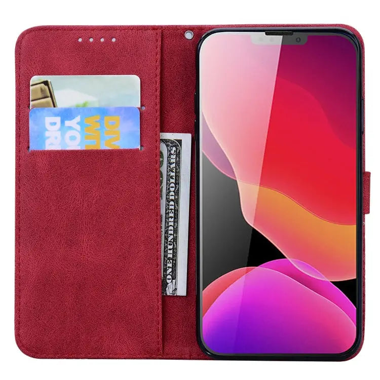 Retro Skin Feel Butterflies Embossing Horizontal Flip Leather Case with Holder & Card Slots & Wallet For iPhone 13 mini