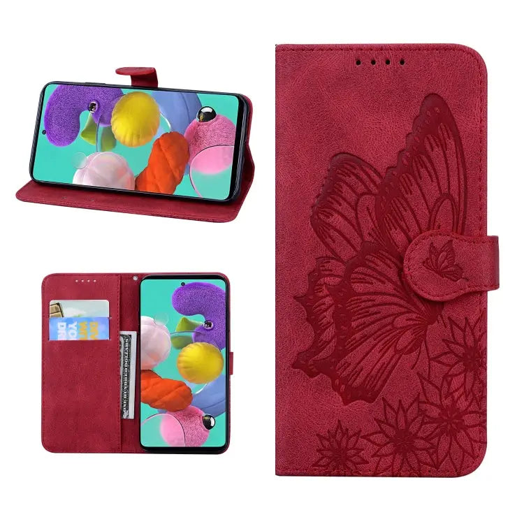 Retro Skin Feel Butterflies Embossing Horizontal Flip Leather Case with Holder & Card Slots & Wallet For iPhone 13 mini