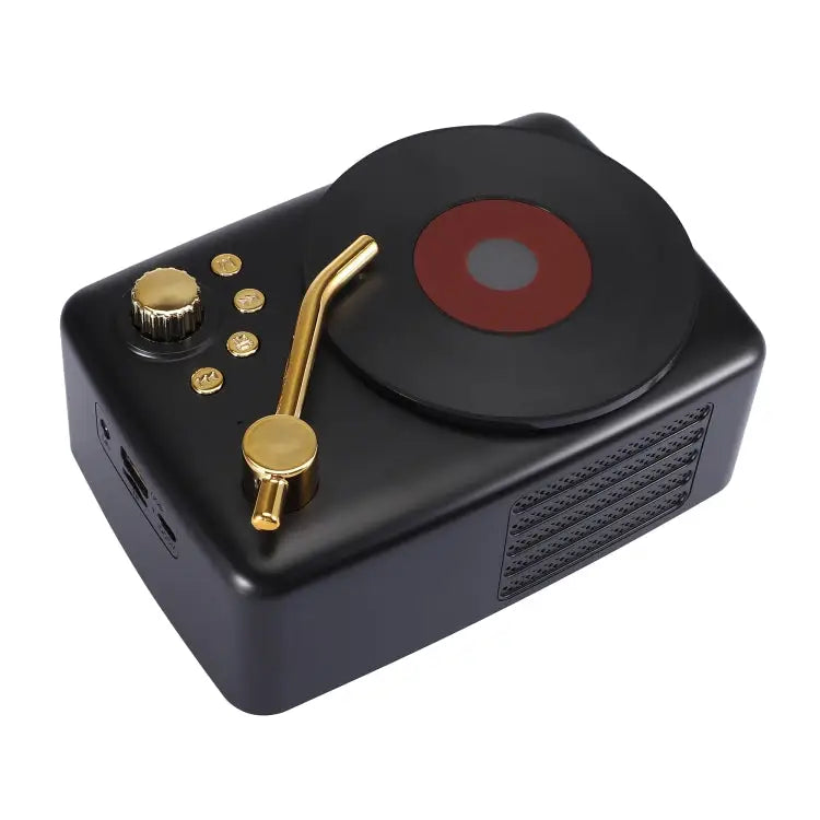 Retro style,built-in high-sensitivity FM receiving antenna,long-term voyage T12 (Black) - T12 (Black)