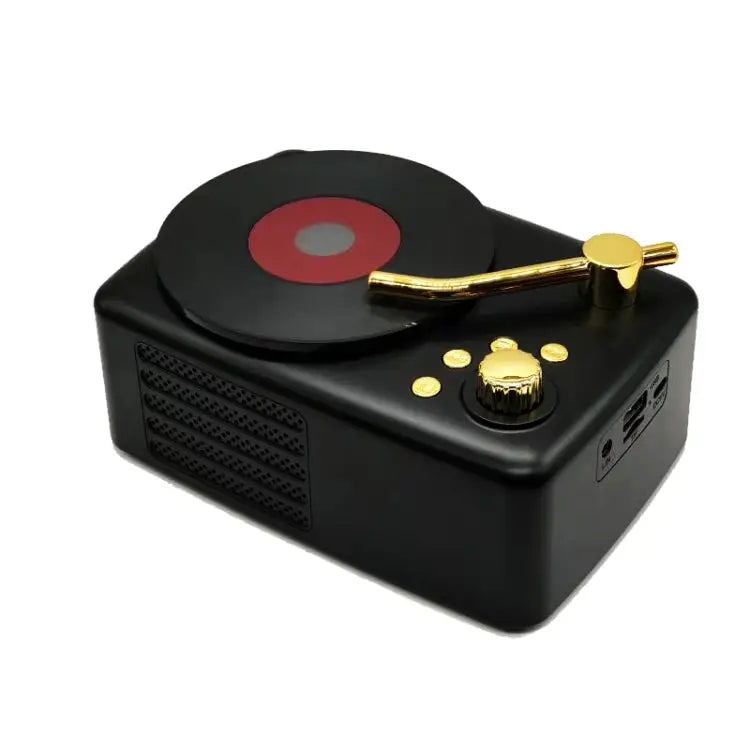 Retro style,built-in high-sensitivity FM receiving antenna,long-term voyage T12 (Black) - T12 (Black)