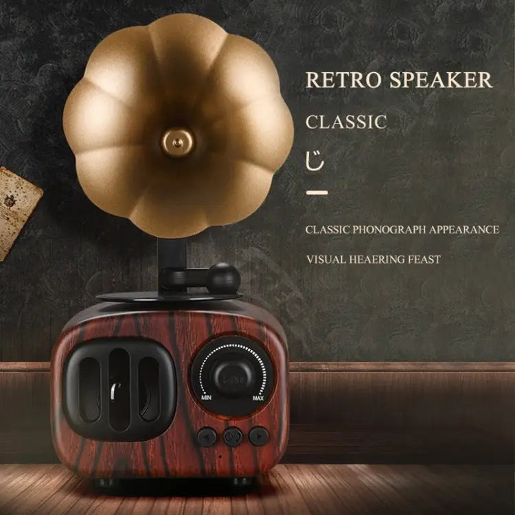 Retro Wood Portable Mini Bluetooth Speaker Wireless Loudspeaker Outdoor Speaker Sound System TF FM Radio Music