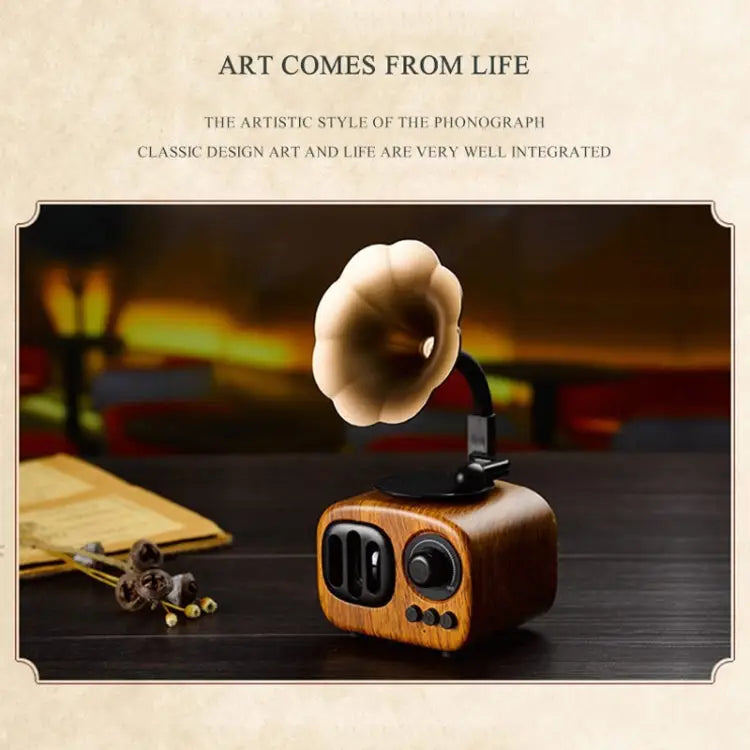 Retro Wood Portable Mini Bluetooth Speaker Wireless Loudspeaker Outdoor Speaker Sound System TF FM Radio Music