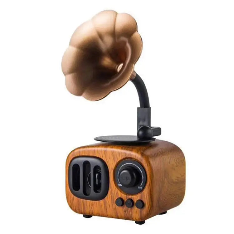 Retro Wood Portable Mini Bluetooth Speaker Wireless Loudspeaker Outdoor Speaker Sound System TF FM Radio Music