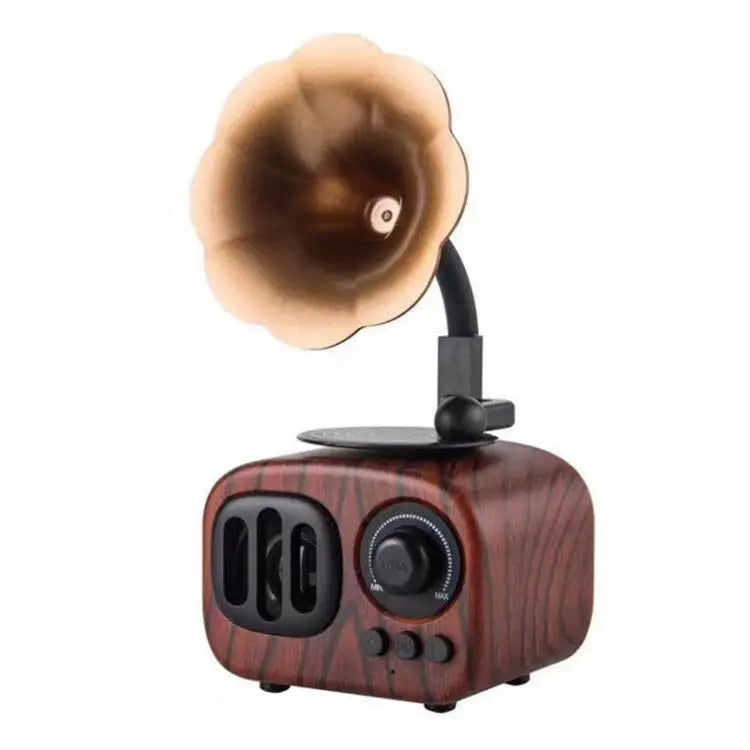 Retro Wood Portable Mini Bluetooth Speaker Wireless Loudspeaker Outdoor Speaker Sound System TF FM Radio Music
