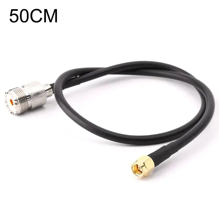 RG58 UHF Female to SMA Male Connecting Cable Length: 50cm Length: 50cm - Length: 50cm