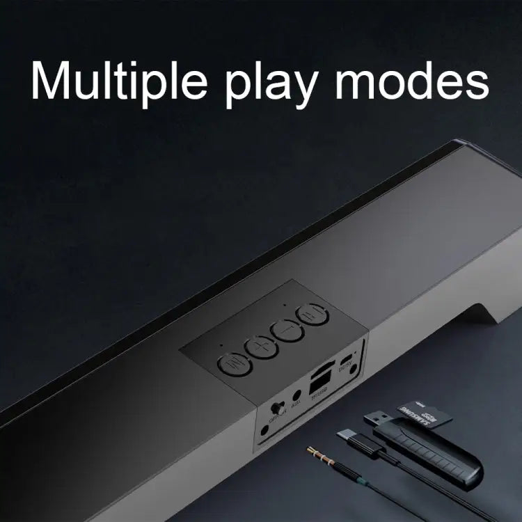 RGB Colorful Lighting Effect Desktop Long USB Wireless Bluetooth Speaker Q6 - Q6 - Apple Accessories