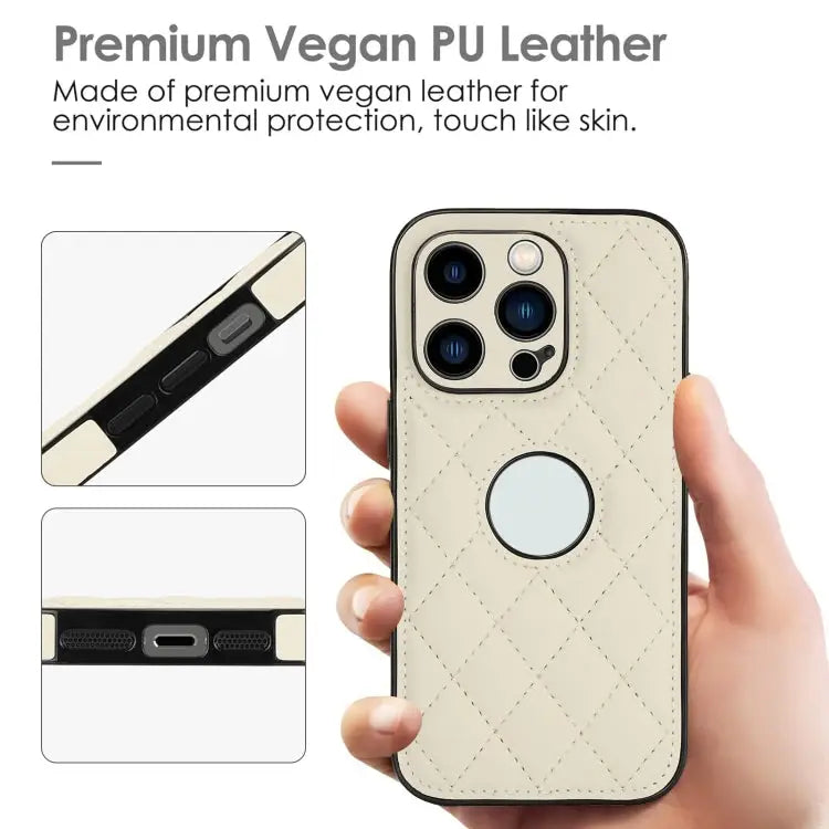 Rhombic Leather Back Cover Phone Case For iPhone 12 Pro Max For iPhone 12 Pro - Apple Accessories