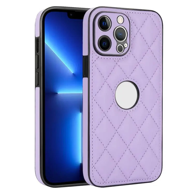 Rhombic Leather Back Cover Phone Case For iPhone 14 Pro For iPhone 14 Pro Max For iPhone 13 Pro Max - For iPhone 13 Pro